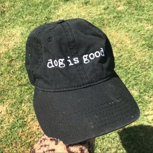 Dog Is Good Signature Black Ball Cap Hat
